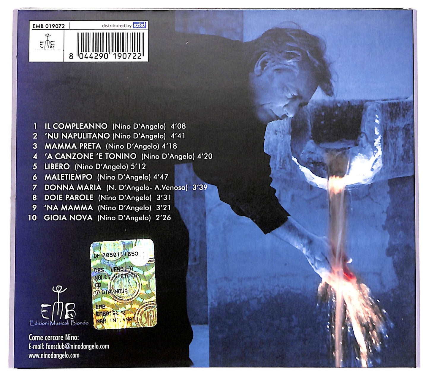 EBOND Nino D'angelo - Gioia Nova CD CD074720