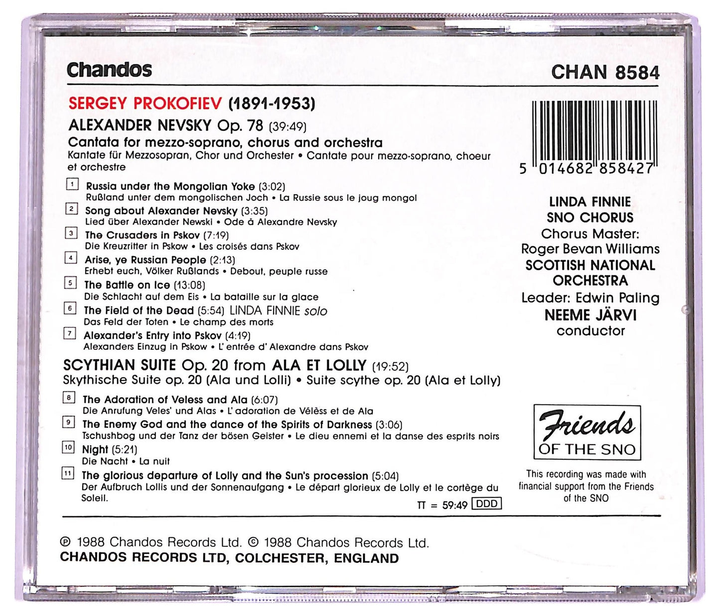 EBOND Prokofiev - Alexander Nevsky Scythian Suite CD CD074822