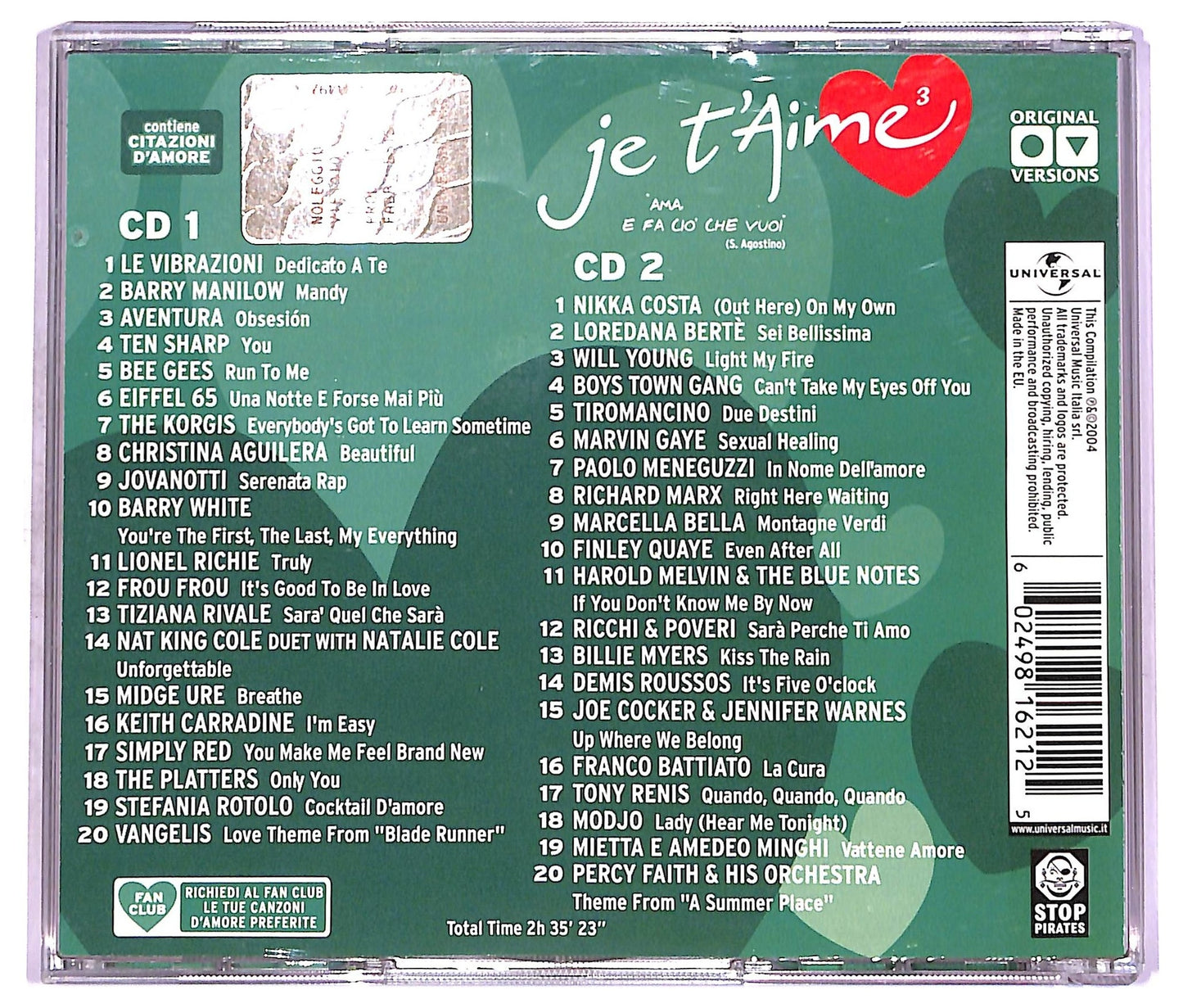EBOND Various - Je T'Aime CD CD075009