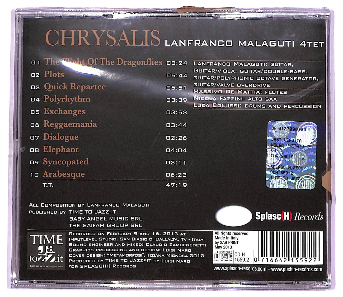 EBOND Lanfranco Malaguti 4tet - Chrysalis CD CD075012