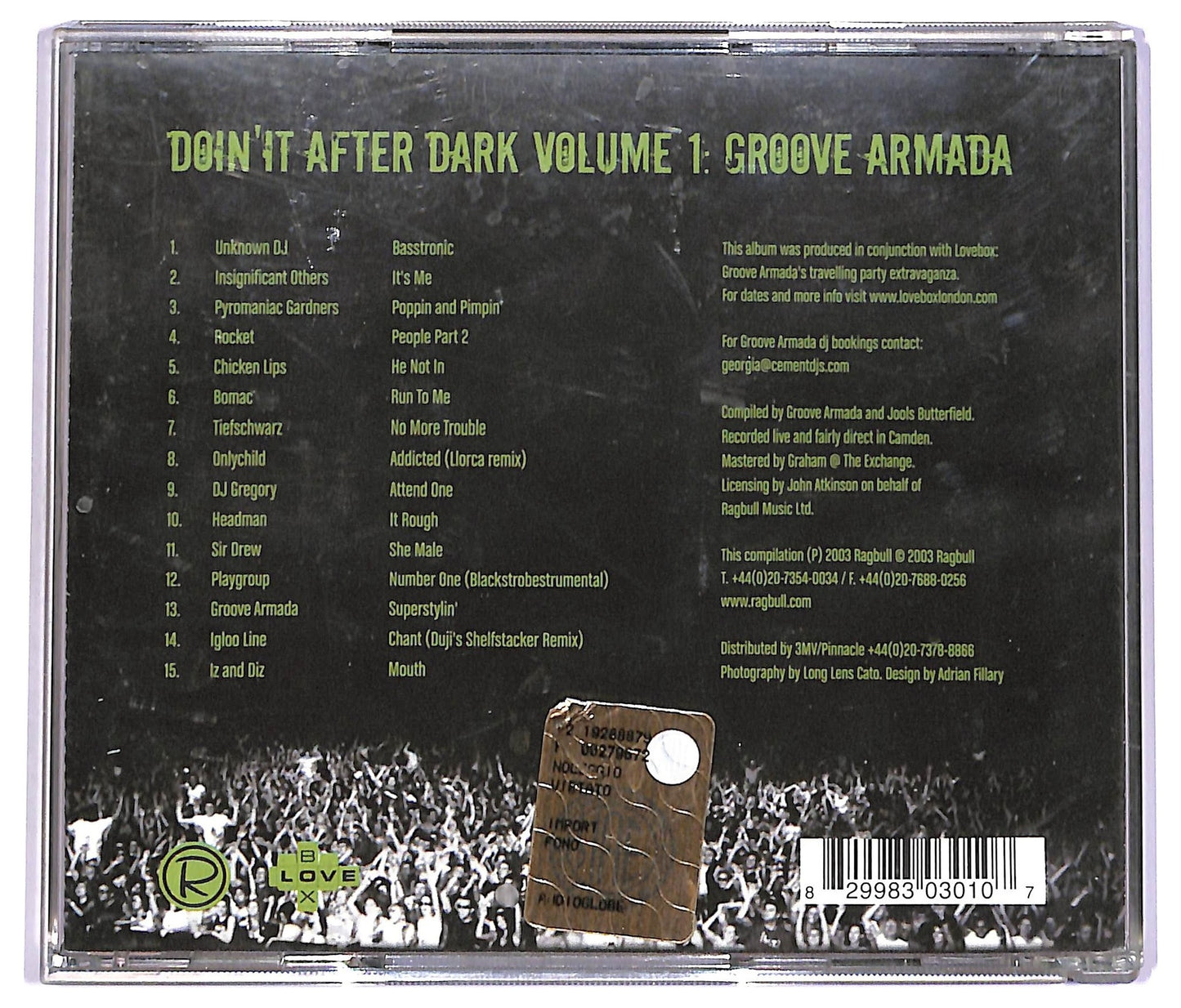 EBOND Groove Armada - Doin' It After Dark Vol. 01 CD CD075048
