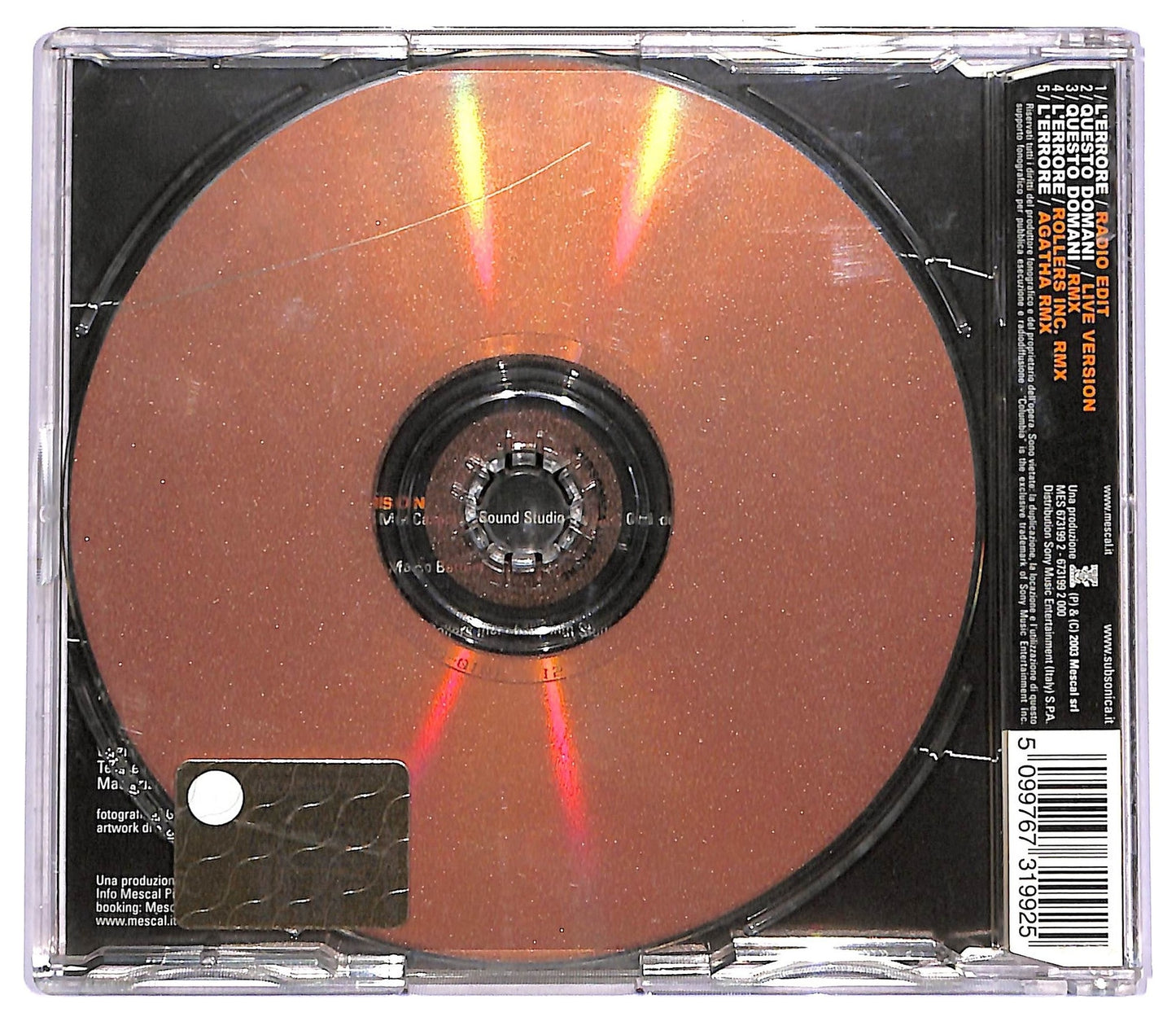 EBOND Subsonica - L'Errore CD CD075062
