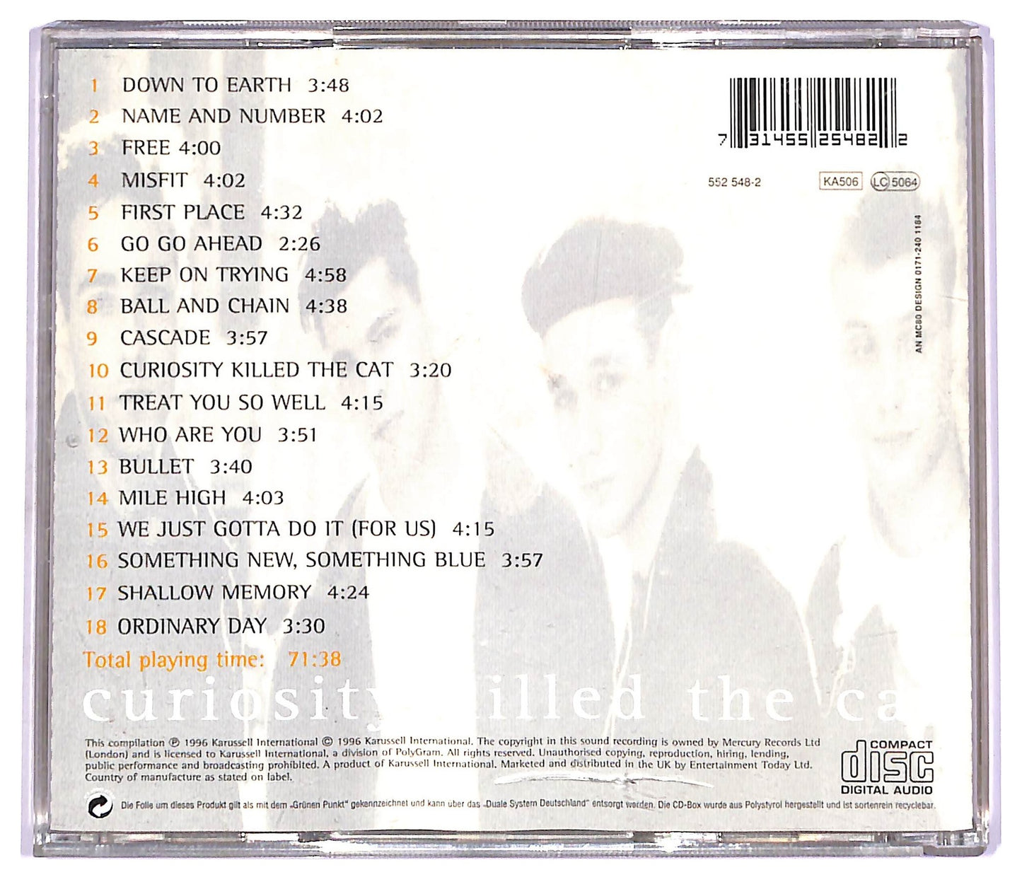 EBOND Curiosity Killed The Cat - The Very Best Of CD CD075126