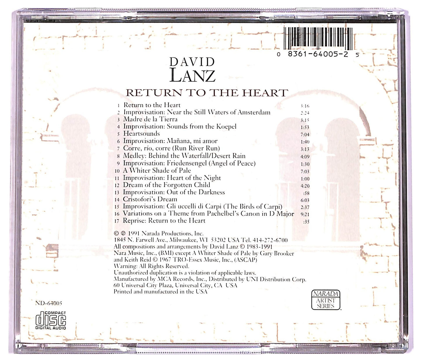 EBOND David Lanz - Return To The Heart CD CD075160