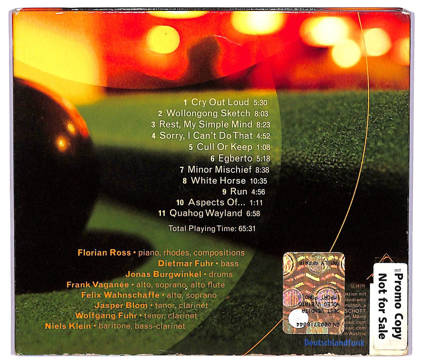 EBOND Florian Ross - Eight Ball & White Horse CD CD075228