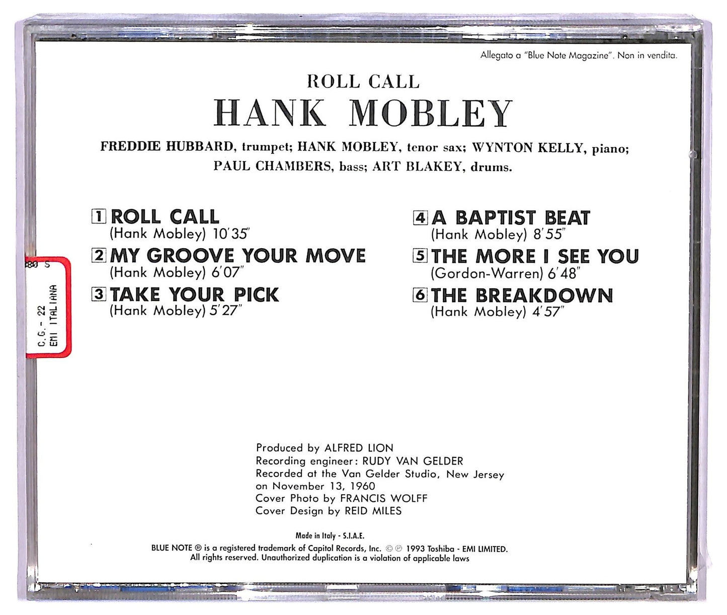 EBOND Hank Mobley - Roll Call CD CD075235