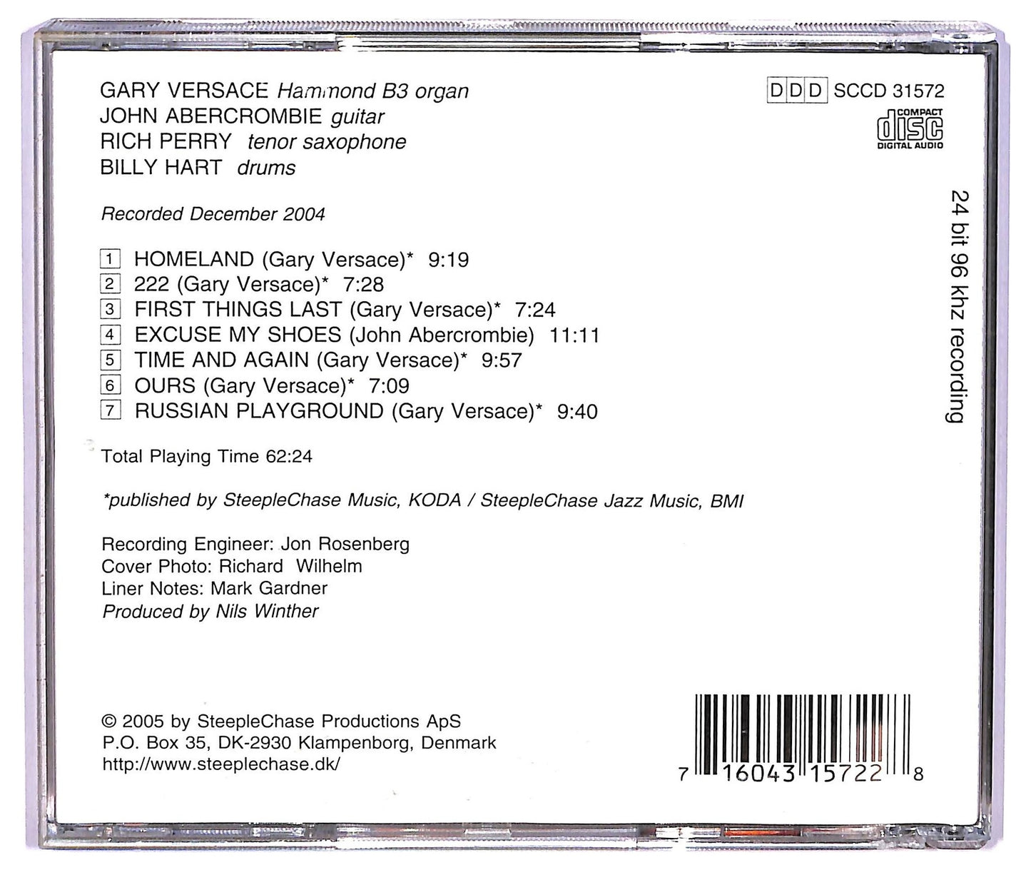 EBOND Gary Versace - Time And Again CD CD075321
