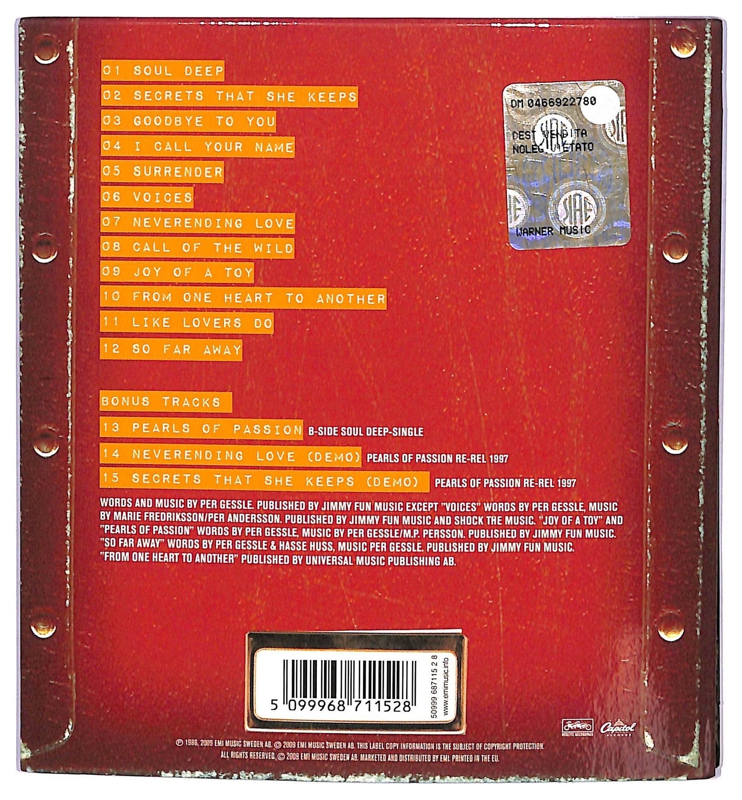EBOND Roxette - Pearls Of Passion CD CD075343
