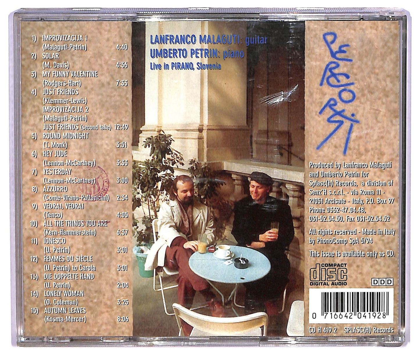 EBOND Lanfranco Malaguti - Umberto Petrin - Percorsi CD CD075442