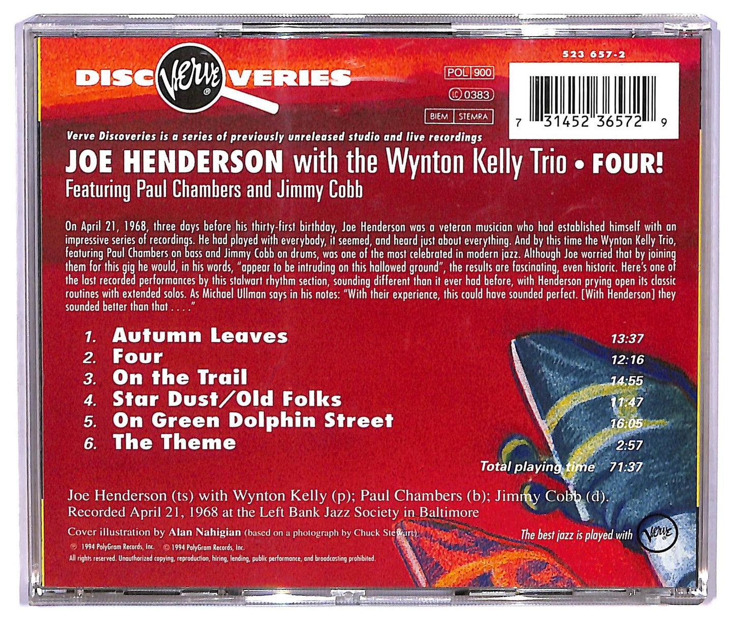 EBOND Joe Henderson With The Wynton Kelly Trio - Four! CD CD075510