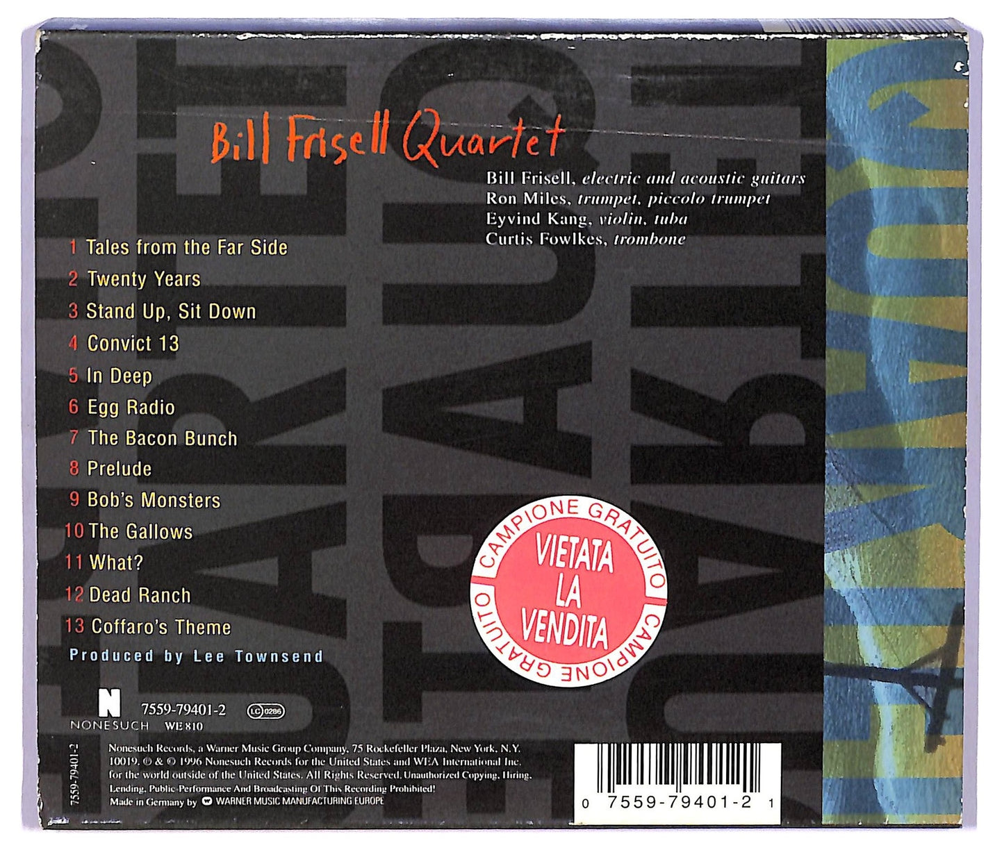 EBOND Bill Frisell - Quartet CD CD075531