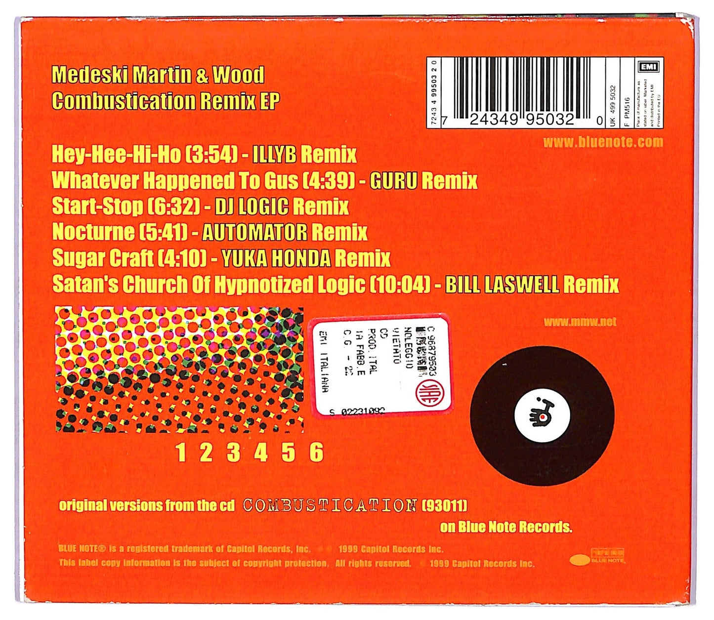 EBOND Medeski Martin & Wood - Combustication Remix EP CD CD075540