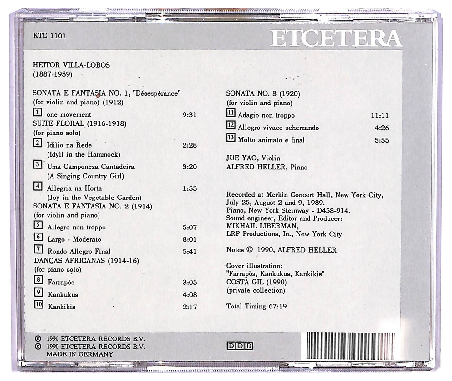 EBOND Heitor Villa-Lobos - Violin Sonatas & Piano Suites CD CD075605