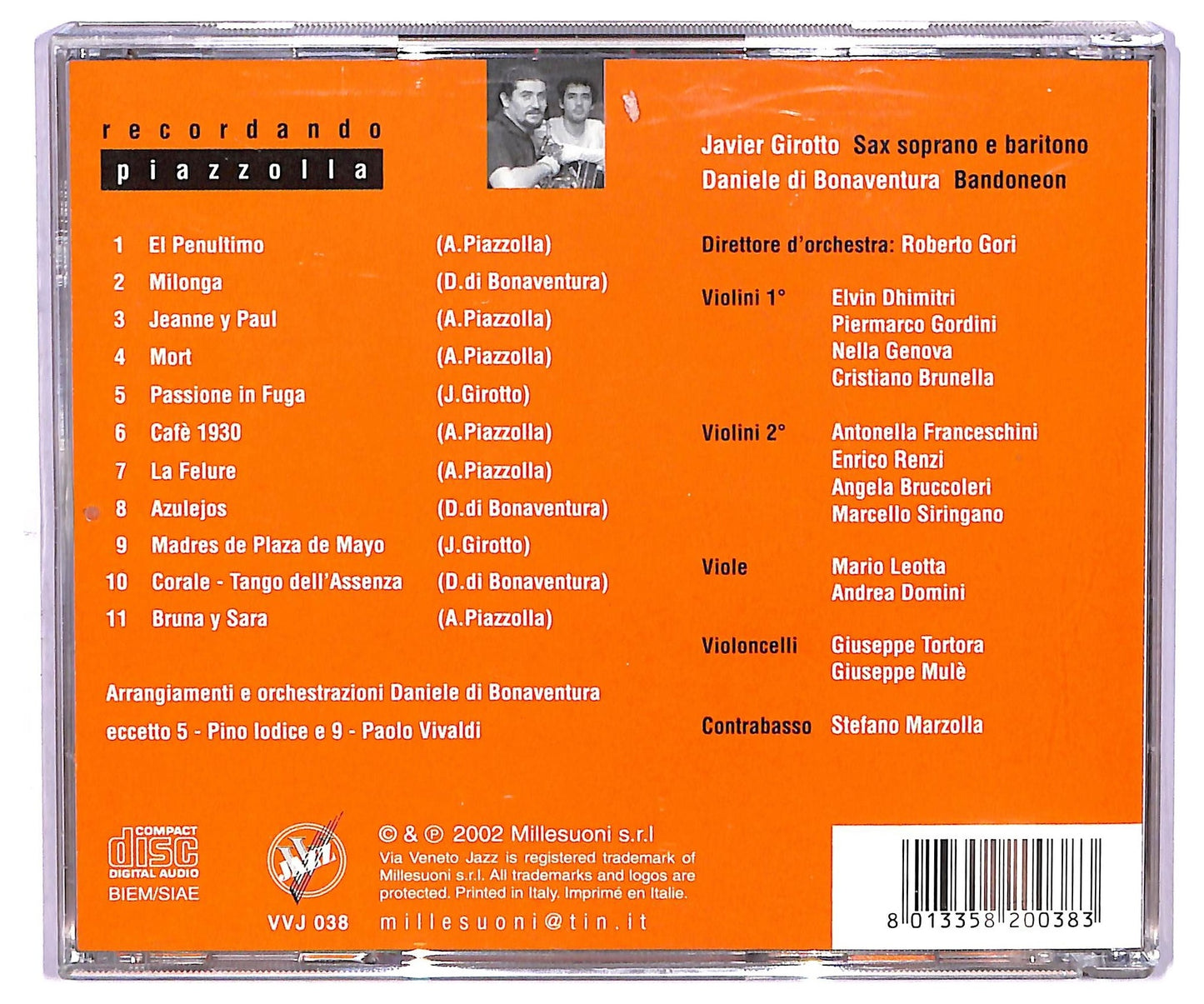 EBOND Javier Girotto , Daniele Di Bonaventura - Recordando Piazzolla CD CD075621