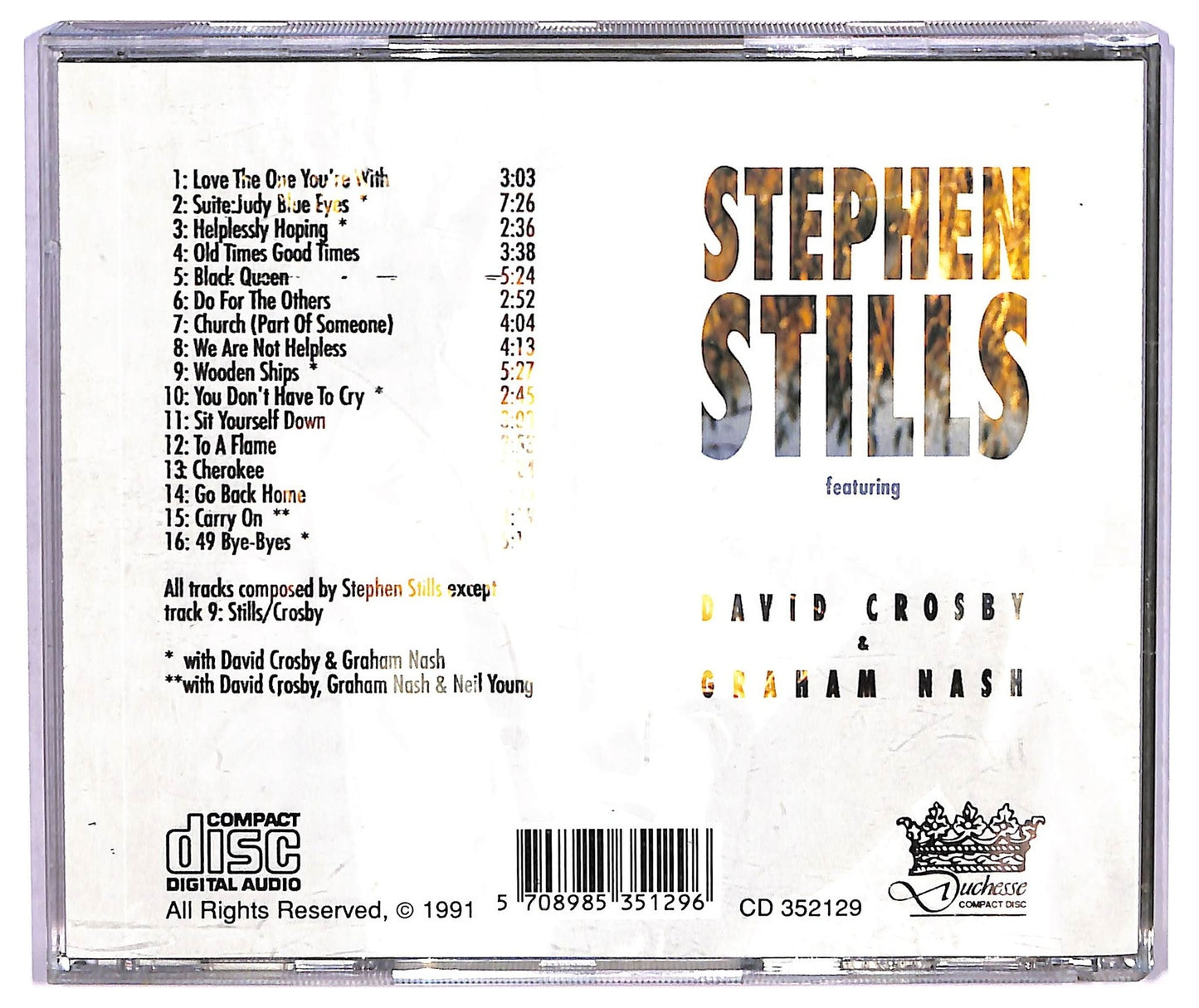 EBOND Stephen Stills Featuring David Crosby Graham Nash - Stephen Stills CD CD075625