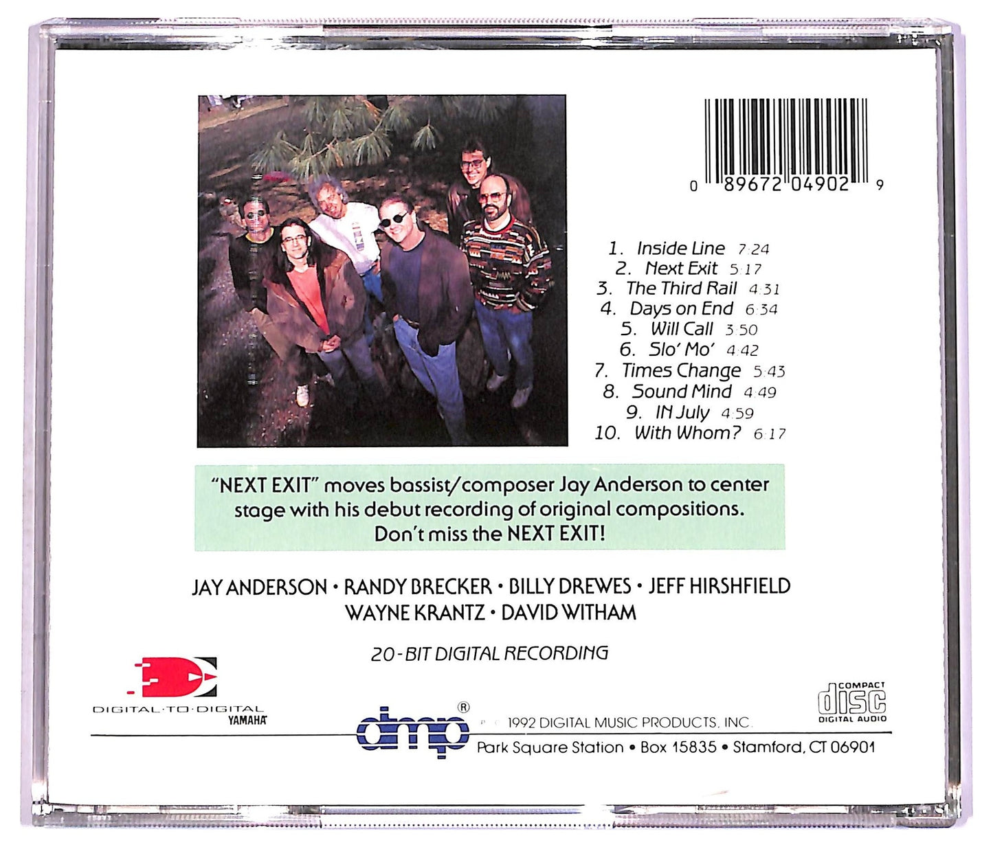 EBOND Jay Anderson - Next Exit CD CD075746