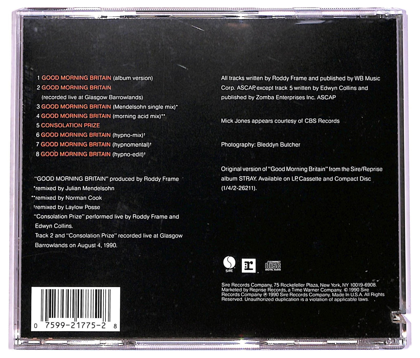 EBOND Aztec Camera And Mick Jones - Good Morning Britain CD CD075808