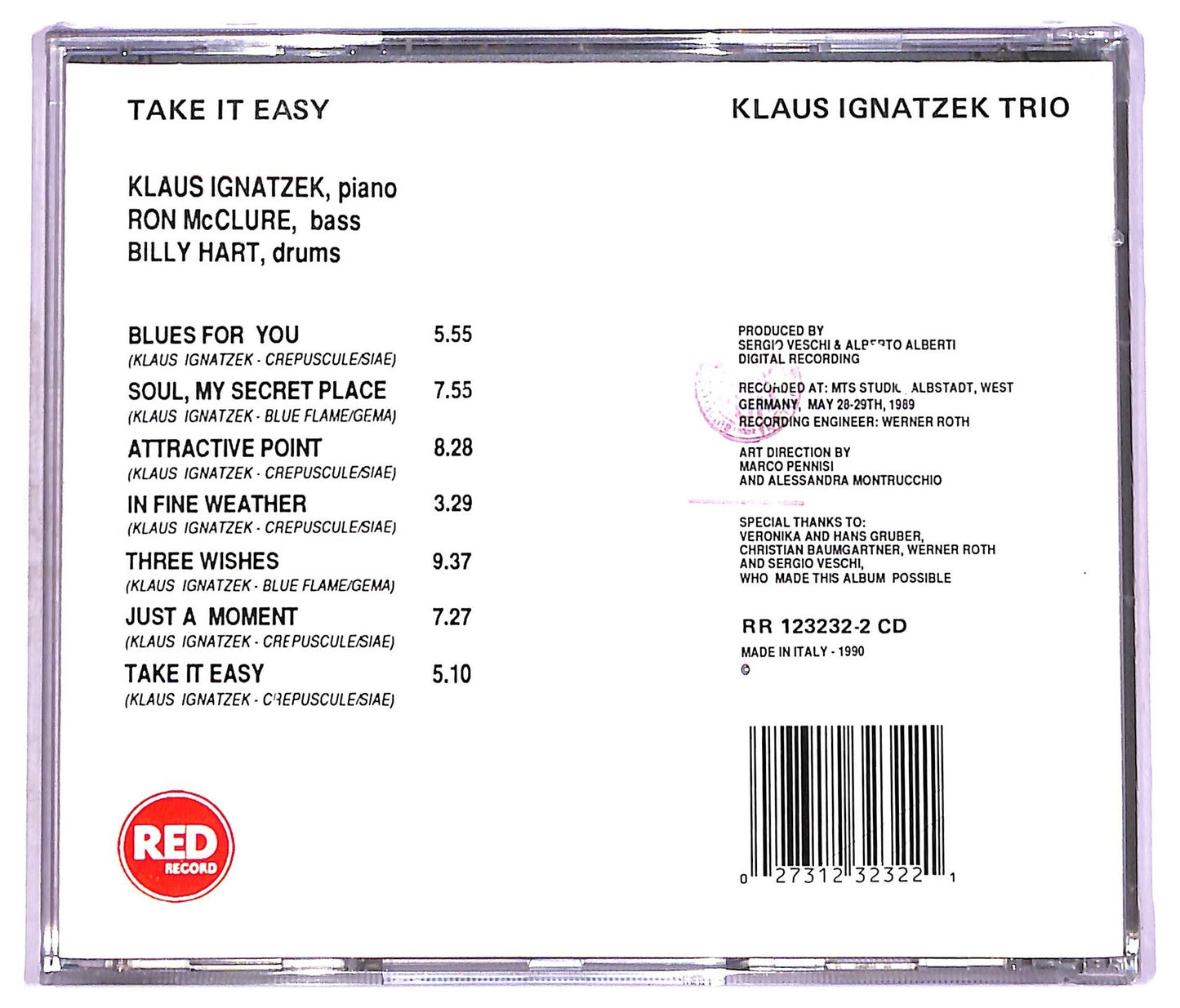 EBOND Klaus Ignatzek Trio - Take It Easy CD CD076214