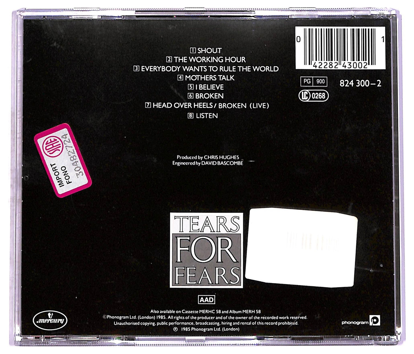 EBOND Tears For Fears - Songs From The Big Chair CD CD076246