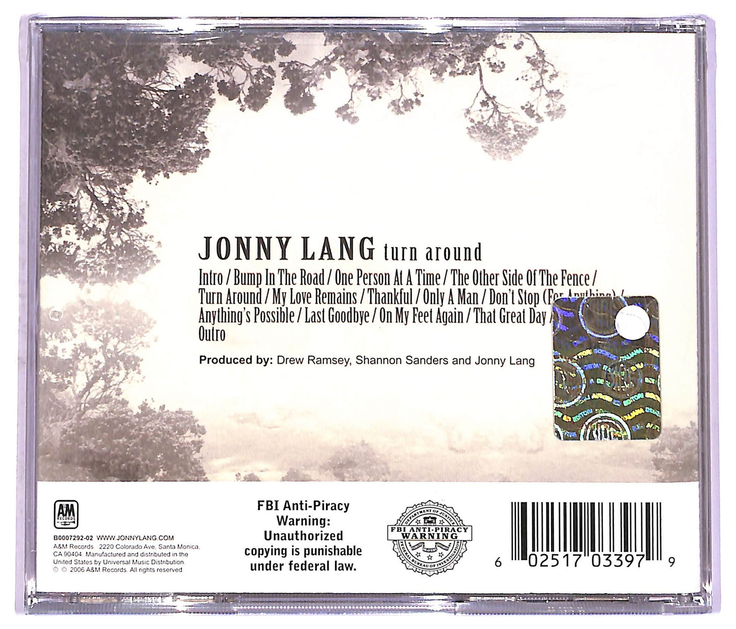 EBOND Jonny Lang - Turn Around CD CD076304