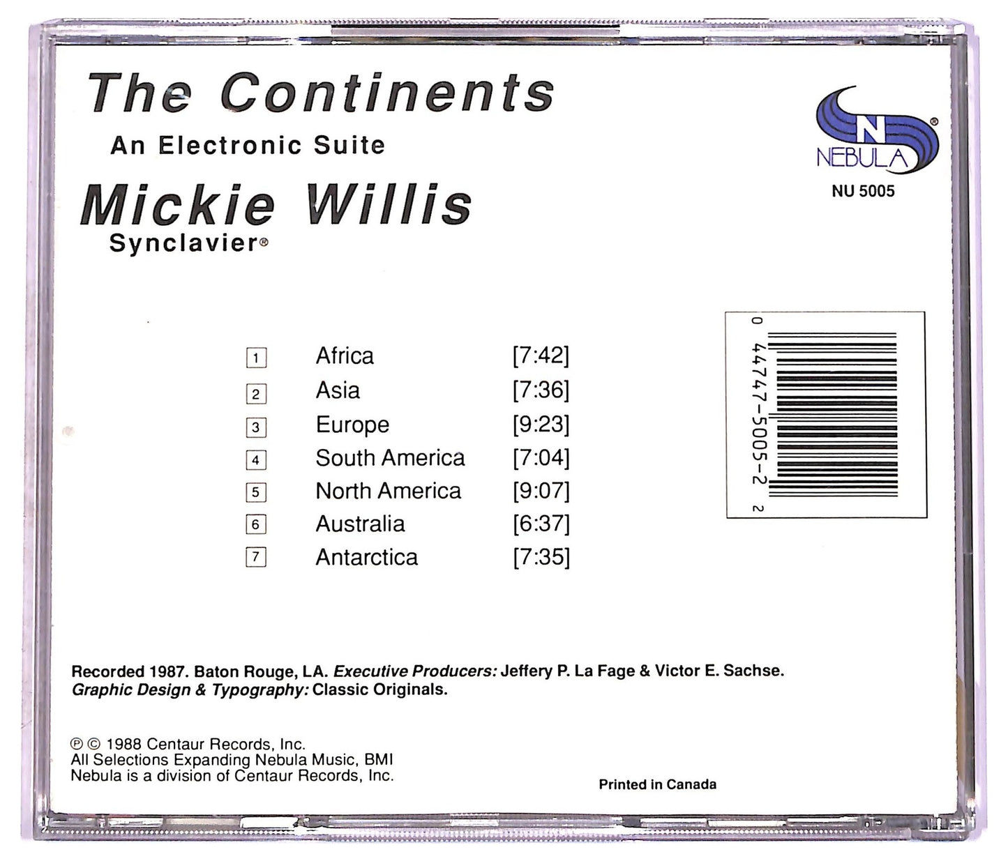 EBOND Mickie Willis - The Continents CD CD076452
