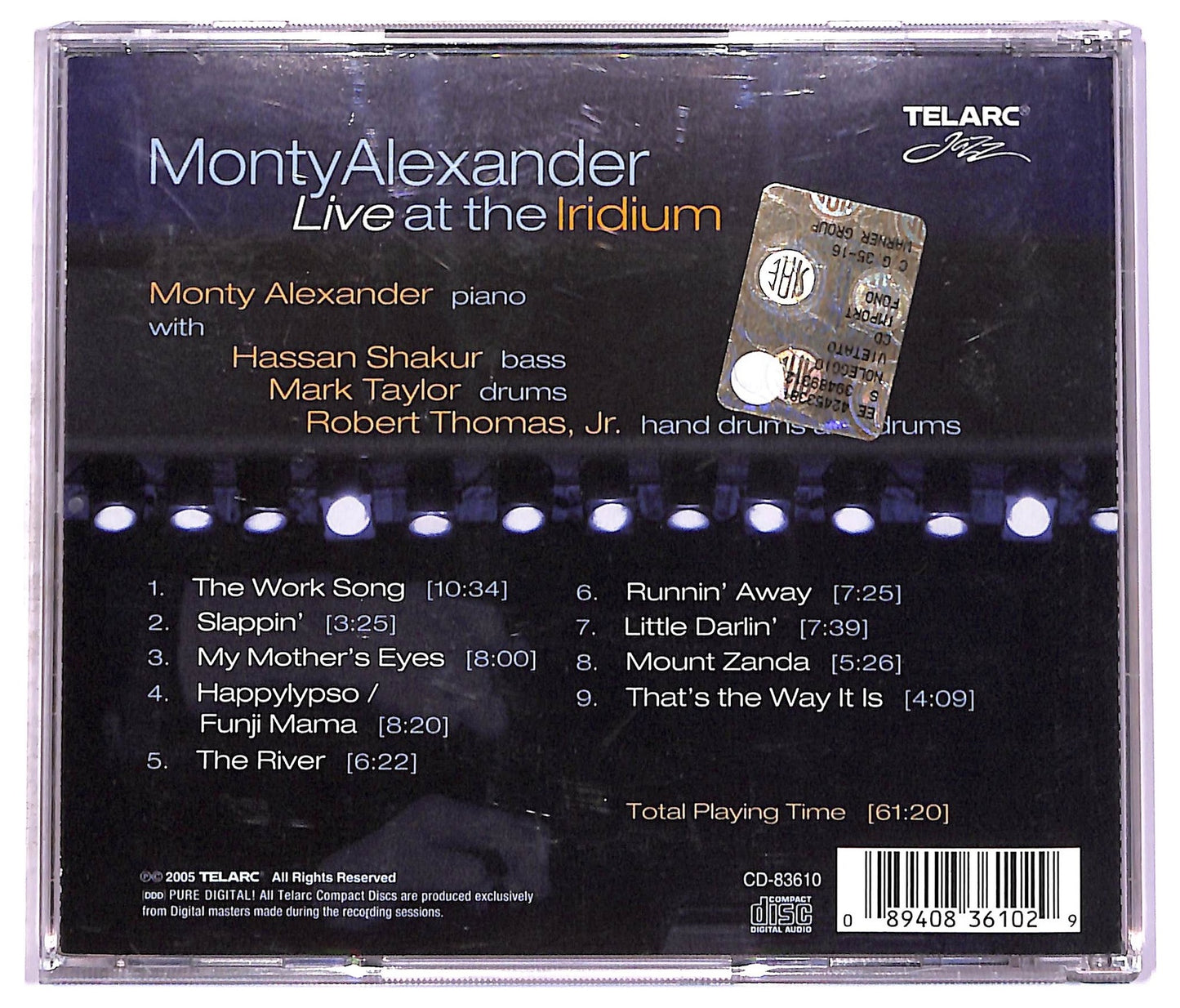 EBOND Monty Alexander - Live At The Iridium CD CD076453