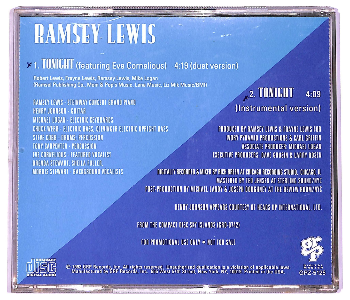 EBOND Ramsey Lewis - Tonight CD CD076502