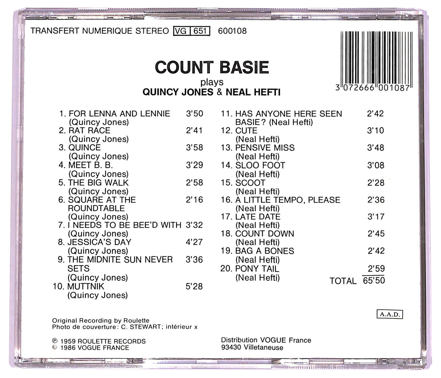 EBOND Count Basie - Count Basie Plays Quincy Jones & Neal Hefti CD CD076528