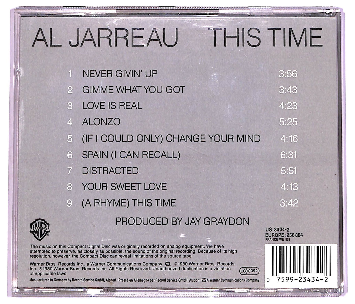 EBOND Al Jarreau - This Time CD CD076530