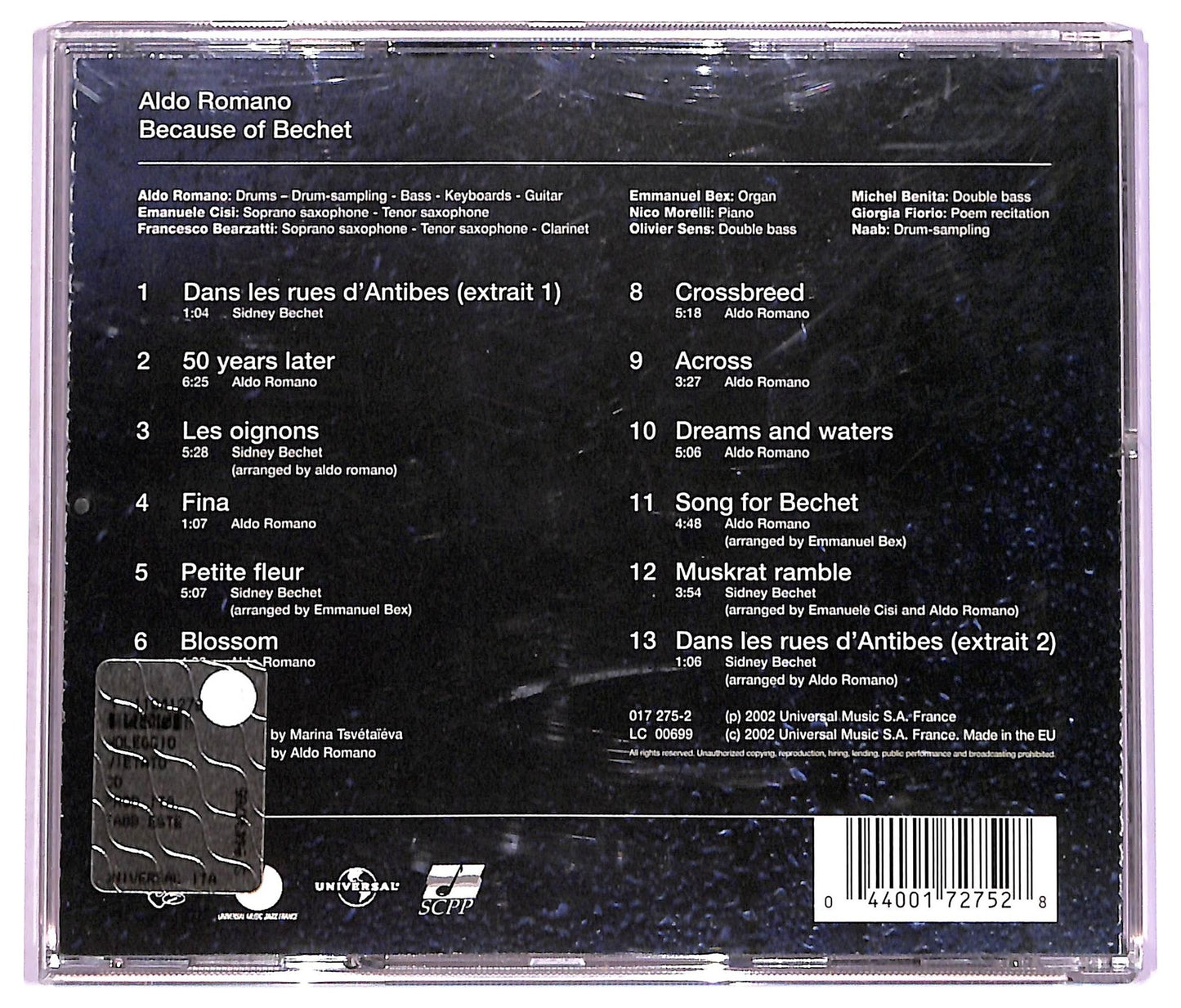 EBOND Aldo Romano - Because Of Bechet CD CD076617