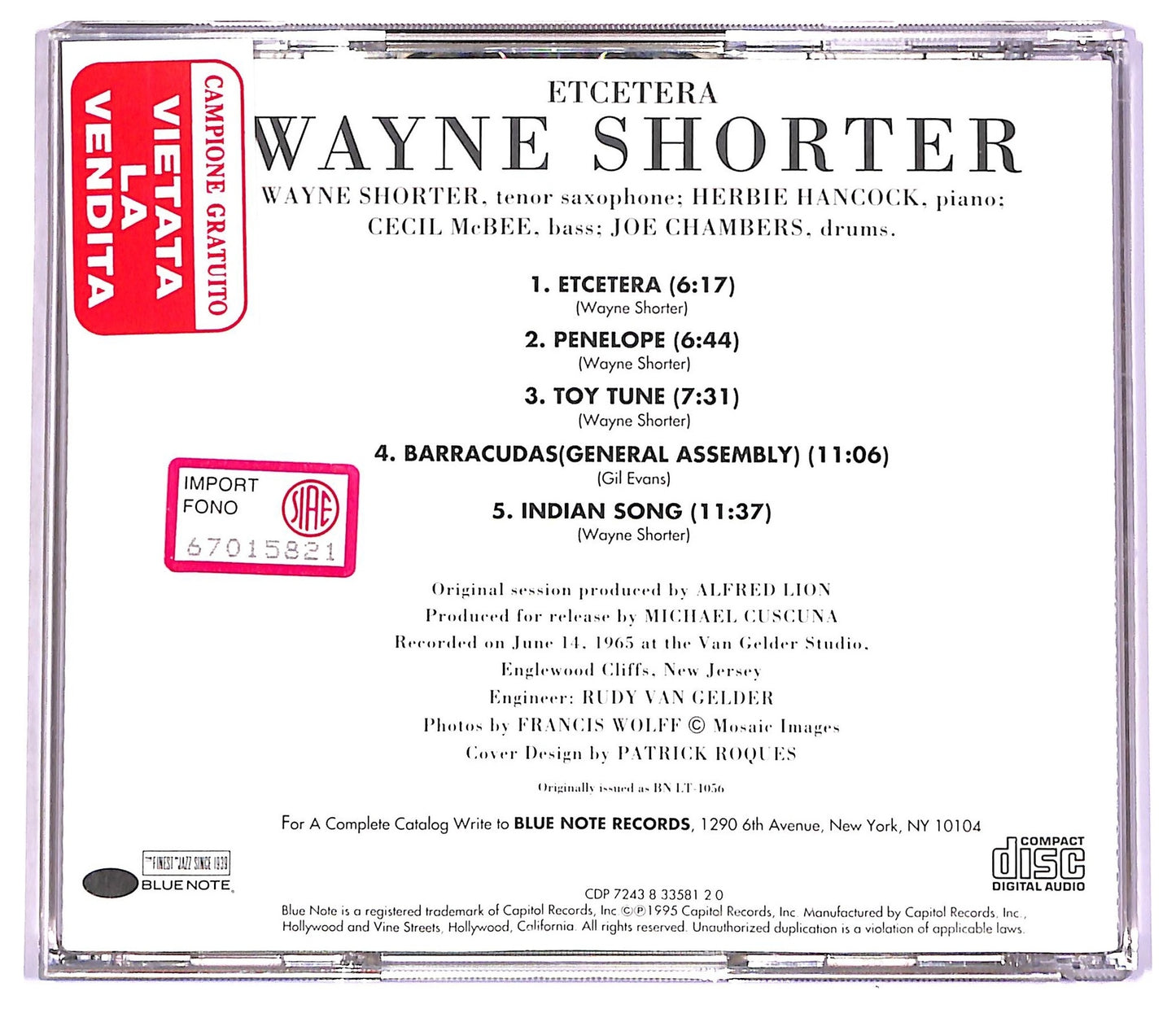 EBOND Wayne Shorter - Etcetera CD CD076623