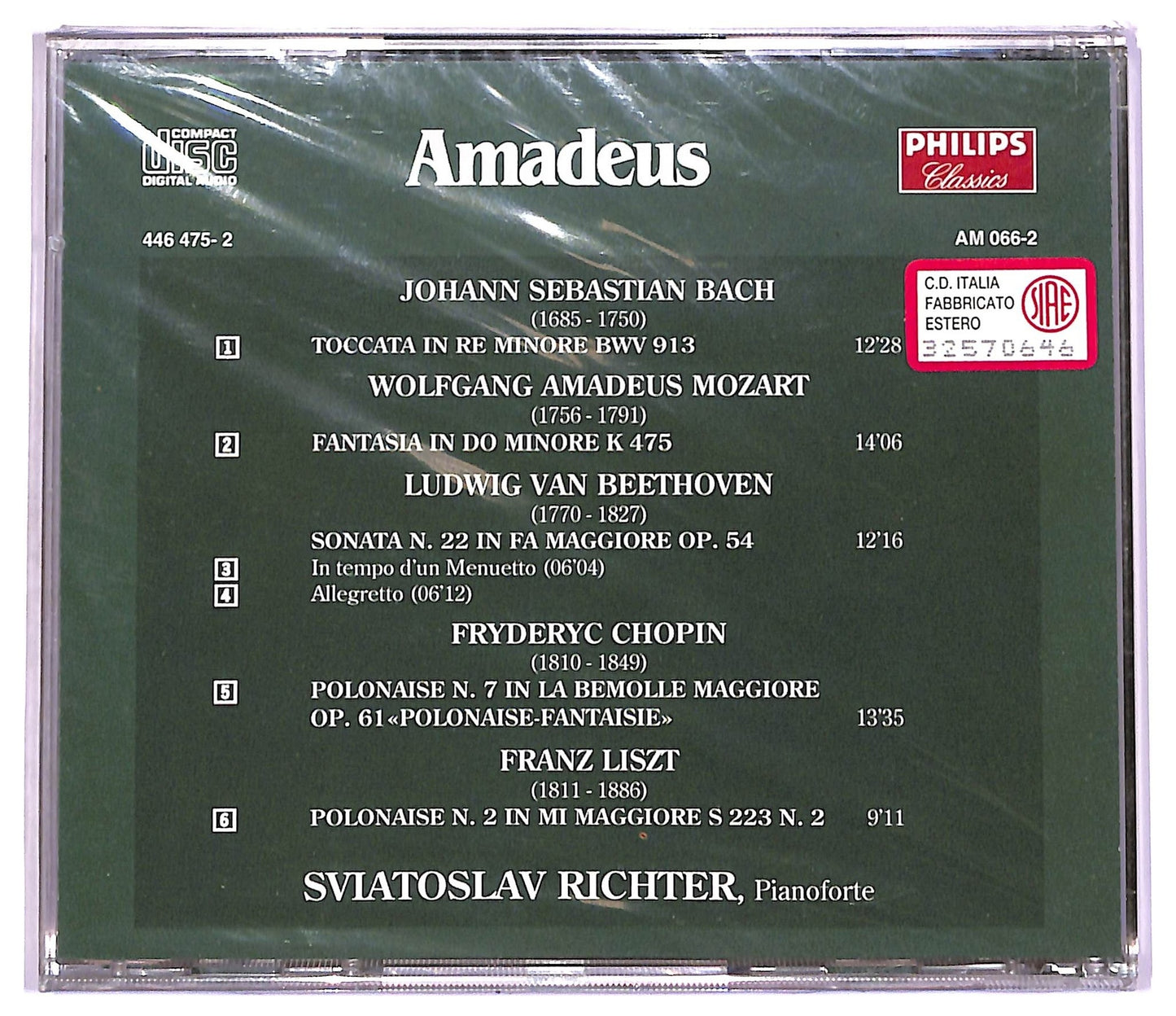 EBOND Sviatoslav Richter - Bach Toccata BW 913 CD CD076630