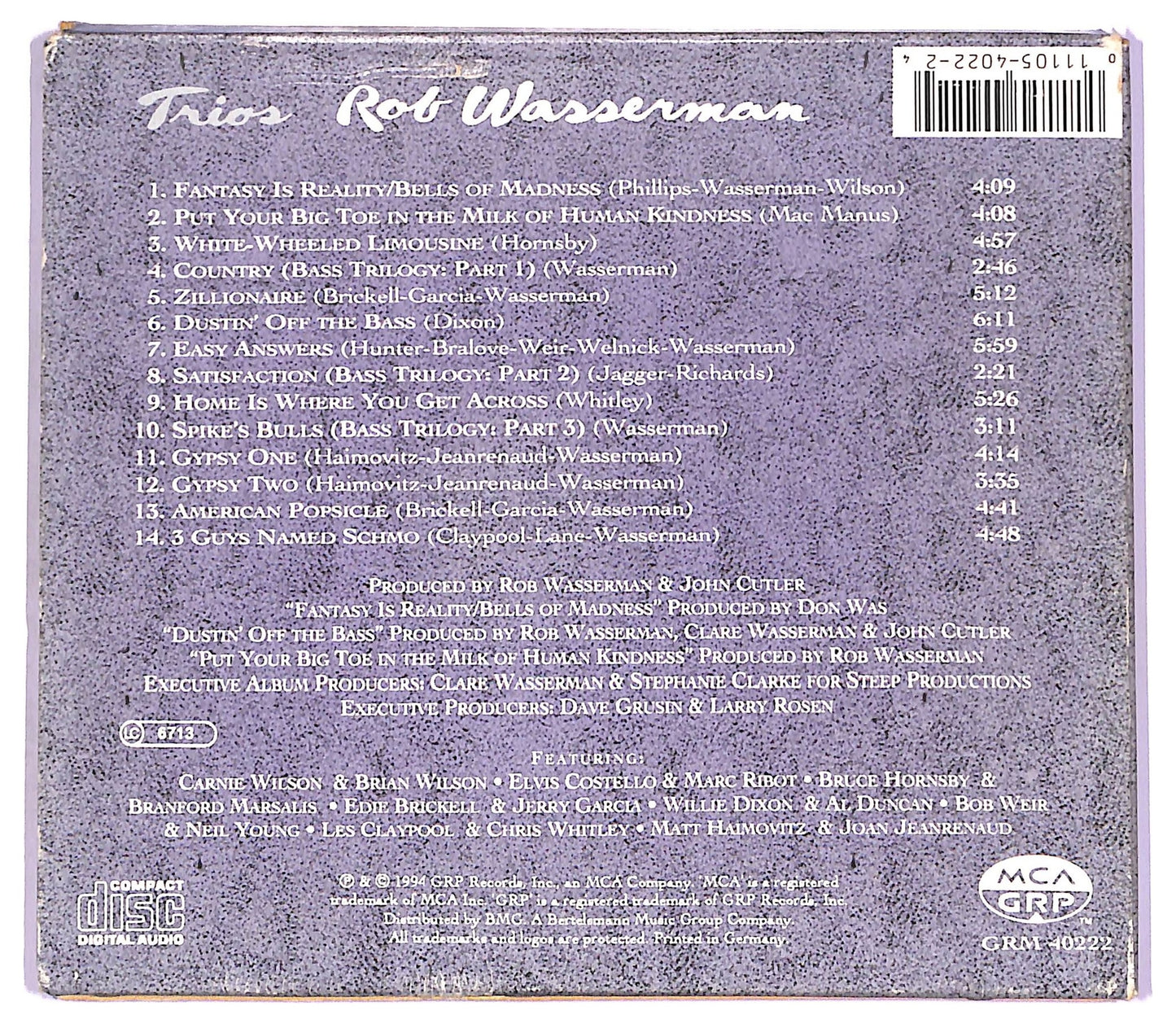 EBOND Rob Wasserman - Trios CD CD076641