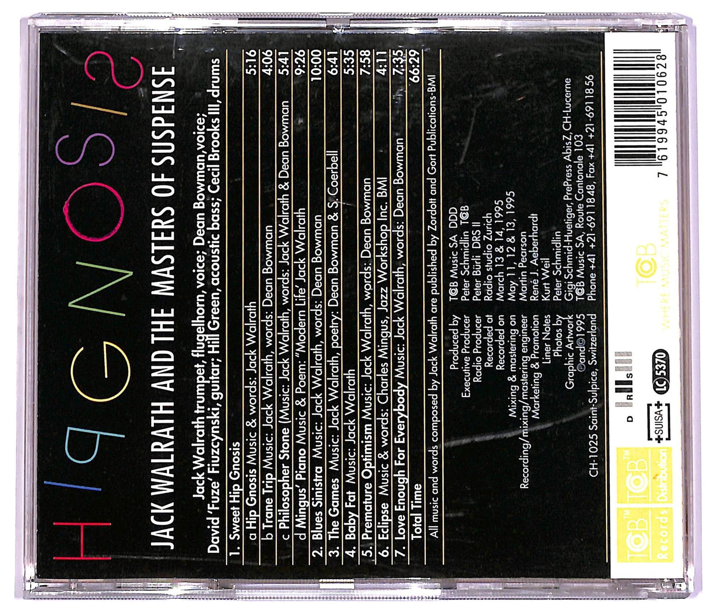 EBOND Jack Walrath And The Masters Of Suspense - Hipgnosis CD CD076653