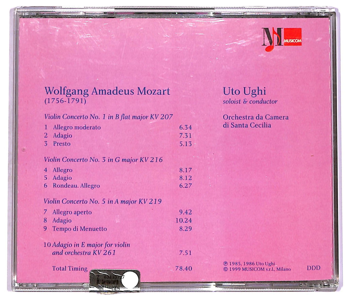 EBOND Mozart - Concerti Per Violino KV 207, 216 & 219 Adagio KV 261 CD CD076722