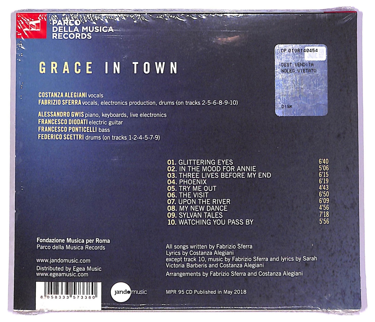 EBOND Fabrizio Sferra Costanza Alegiani - Grace In Town CD CD076745