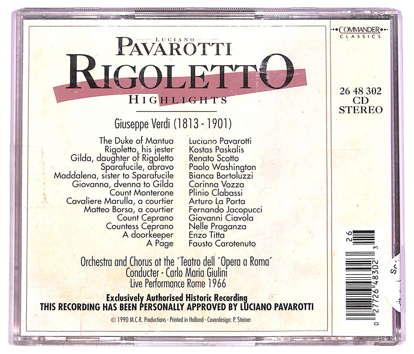 EBOND Luciano Pavarotti - Rigoletto Highlights CD CD076838