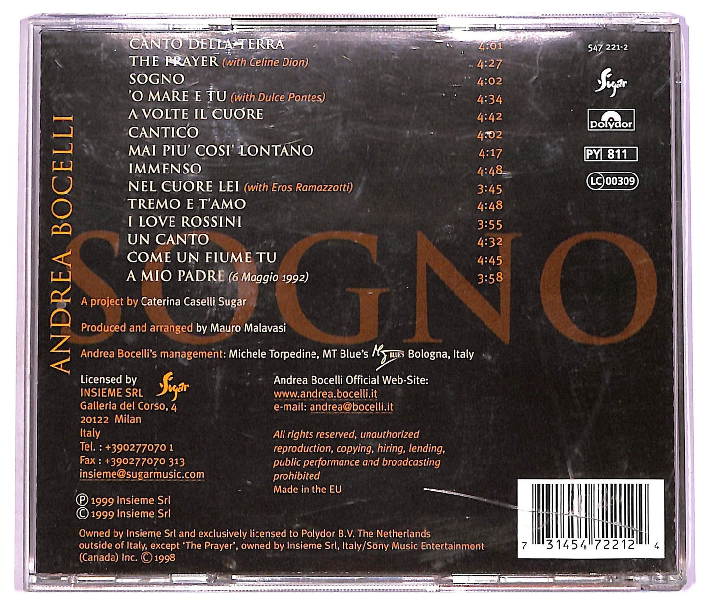 EBOND Andrea Bocelli - Sogno CD CD076846