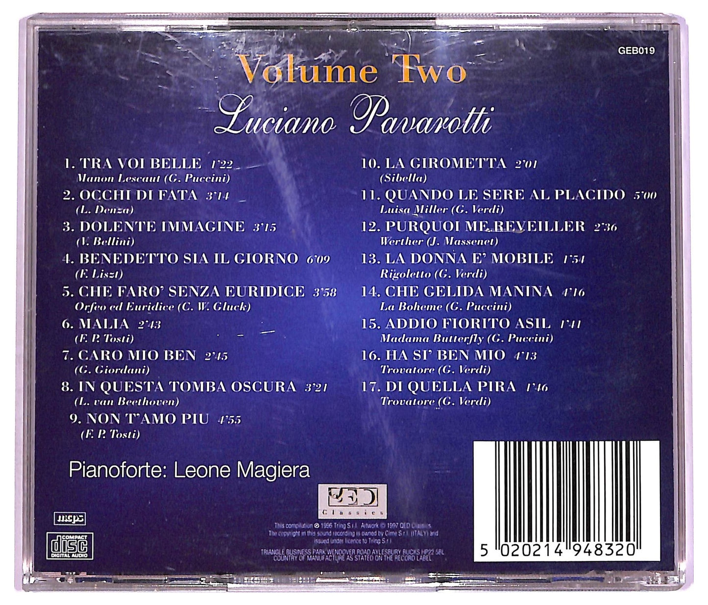 EBOND Luciano Pavarotti - Pavarotti Volume Two CD CD076848