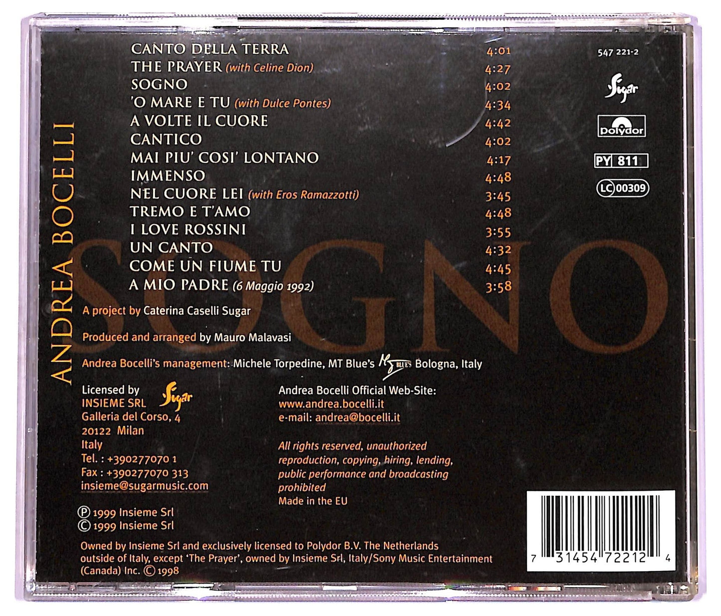 EBOND Andrea Bocelli - Sogno CD CD076905