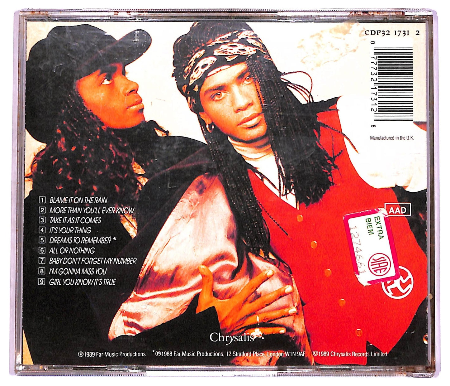 EBOND Milli Vanilli - All Or Nothing - The U.S. Remix Album CD CD076921