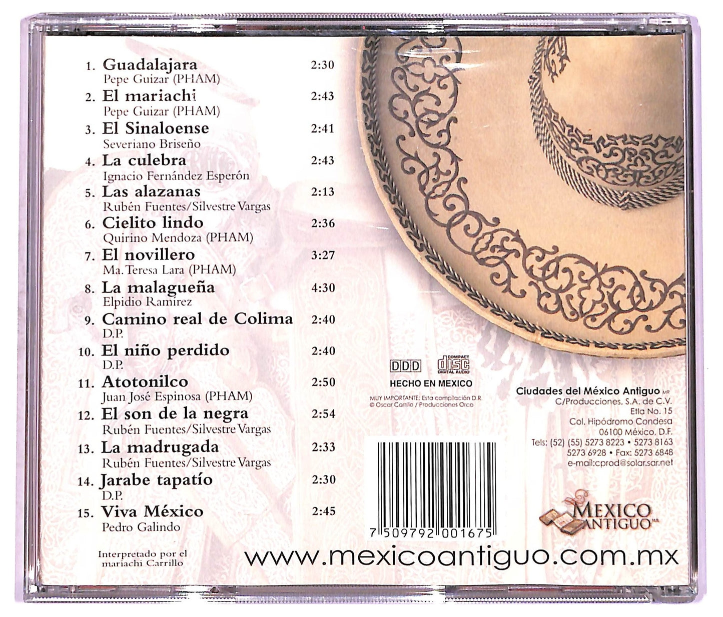 EBOND El Mariachi Carrillo - Musica De Mariachi = Mariachi Music CD CD077015