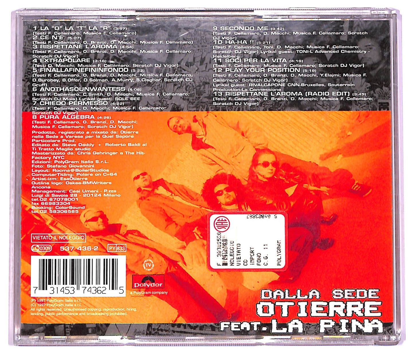 EBOND Otierre Feat. La Pina - Dalla Sede CD CD077022