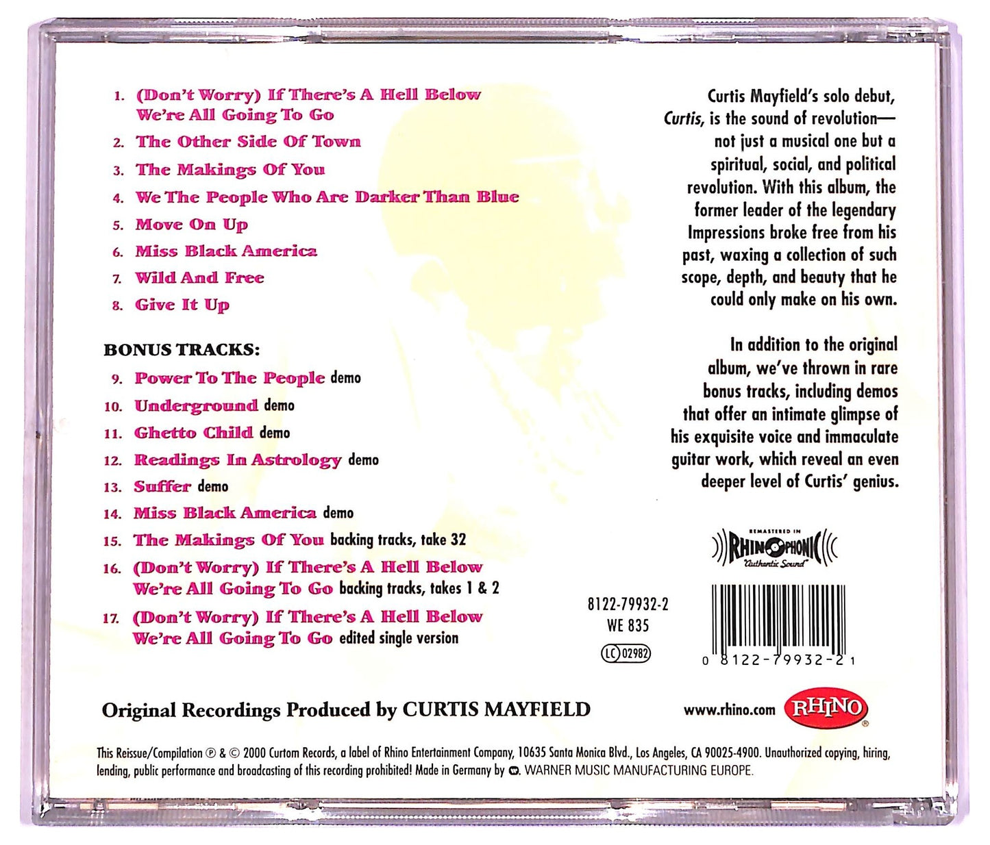 EBOND Curtis Mayfield - Curtis CD CD077028