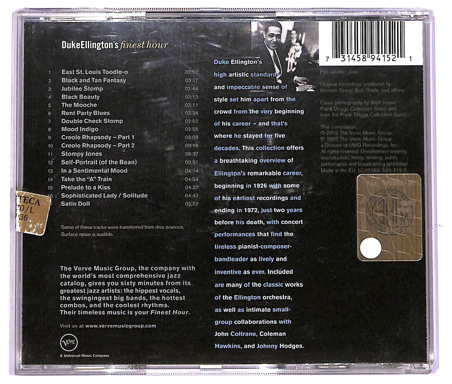 EBOND Duke Ellington - Duke Ellington's Finest Hour CD CD077141
