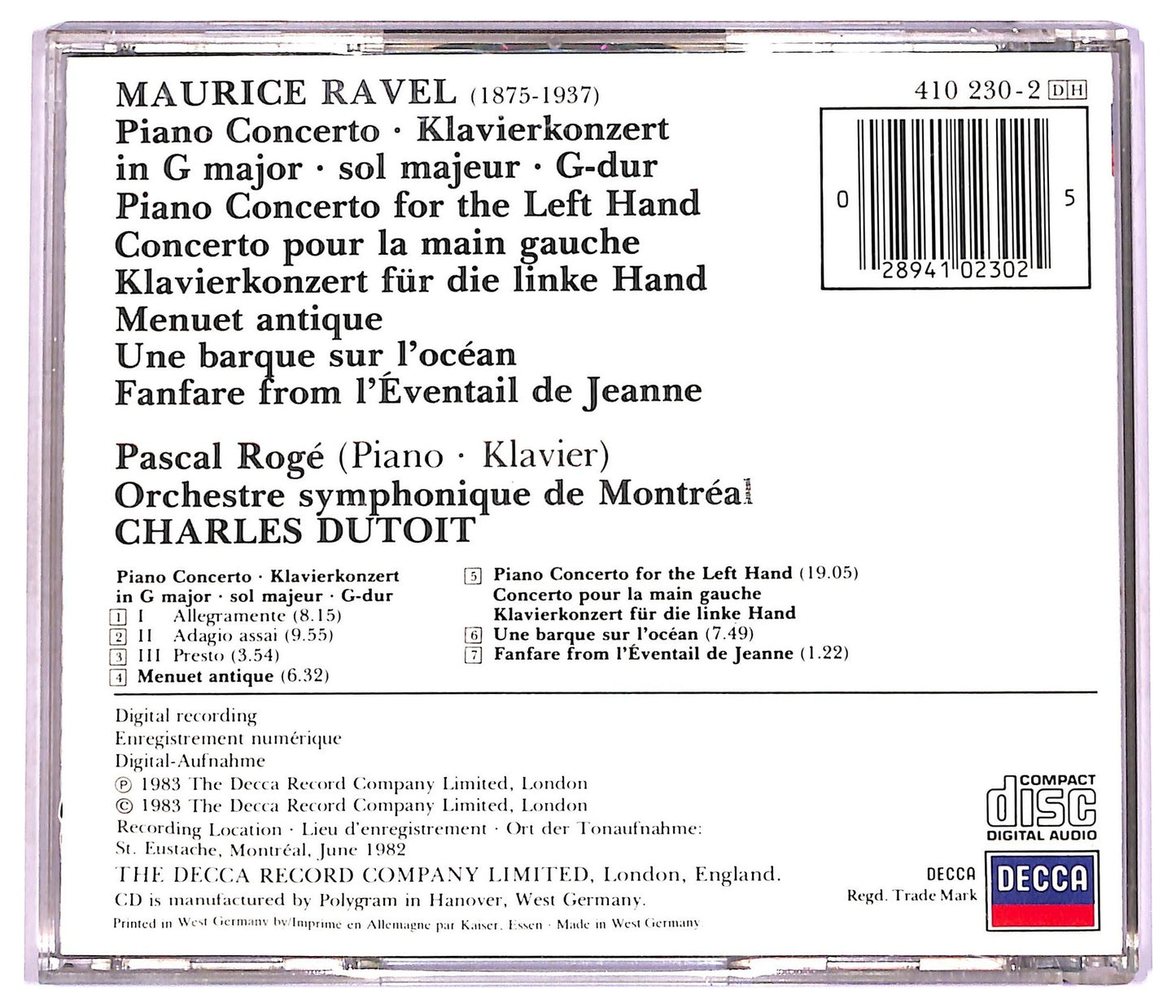 EBOND Ravel - The Piano Concertos CD CD077257