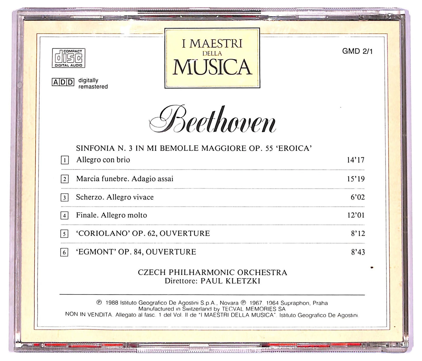 EBOND Beethoven - Sinfonia N.3 In Mi Bemolle Maggiore Op.55 CD CD077346