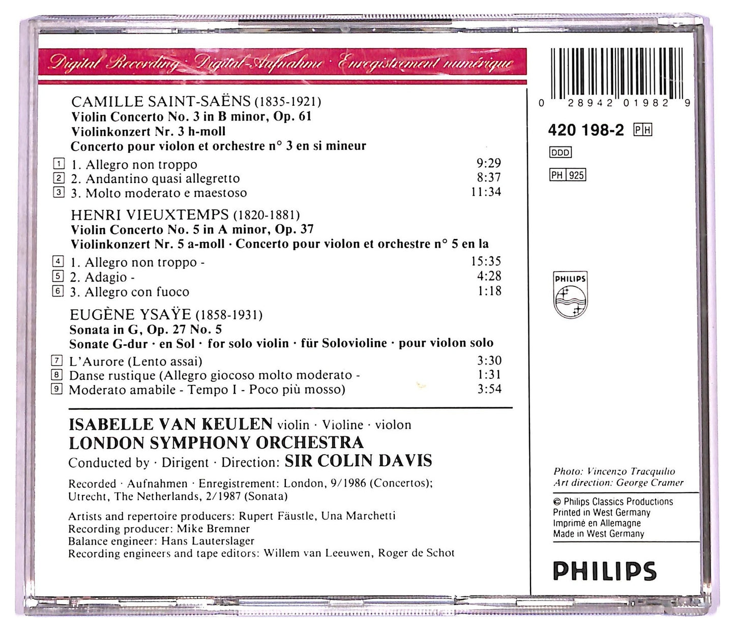 EBOND Vieuxtemps - Violin Concerto No.5 Violin Concerto No.3 No. 5 CD CD077354