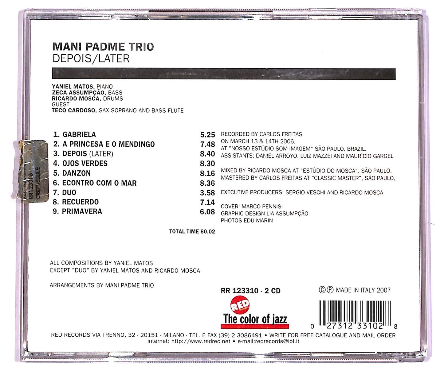 EBOND Mani Padme Trio - Later (Depois) CD CD077404