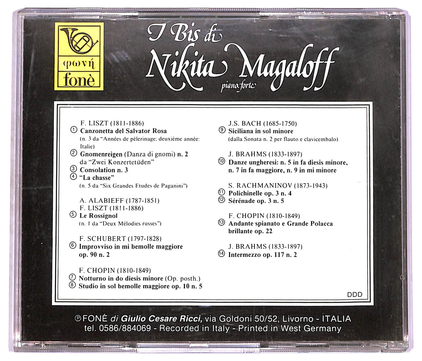 EBOND Nikita Magaloff - I Bis di Nikita Magaloff CD CD077414